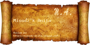 Missák Anita névjegykártya